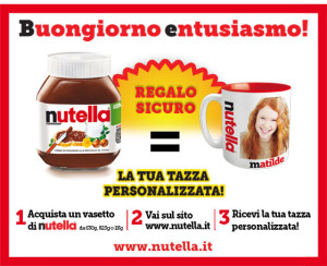 nutella tazza personalizzata