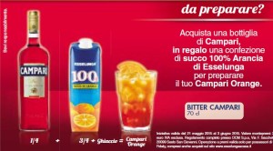 Confezione succo arancia gratis Campari