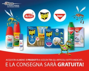 Consegna gratuita spesa Esselunga con Autan Raid Baygon