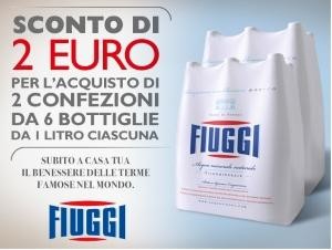 Buono sconto acqua Fiuggi 2 euro