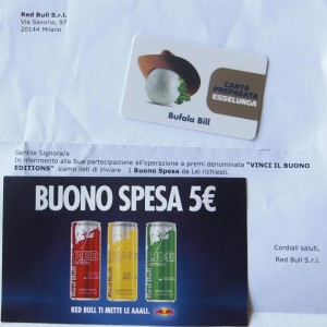 Red Bull buono spesa 5 euro