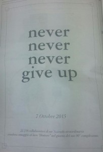 Never never never give up!