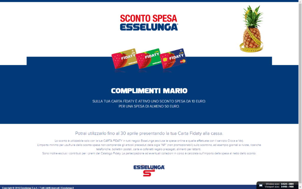 sconto spesa esselunga